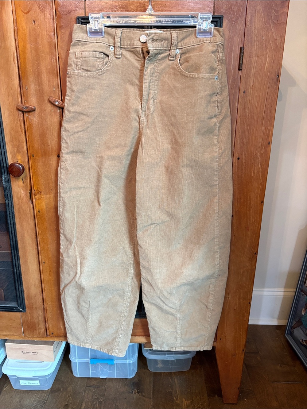 Universal Thread Women's Tan Corduroy Wide-Leg Pants